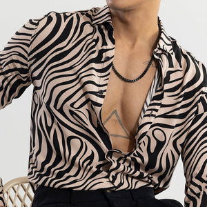 Zebra Wave Beige Shirt