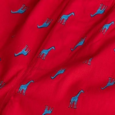 Giraffe Print Red Pyjama