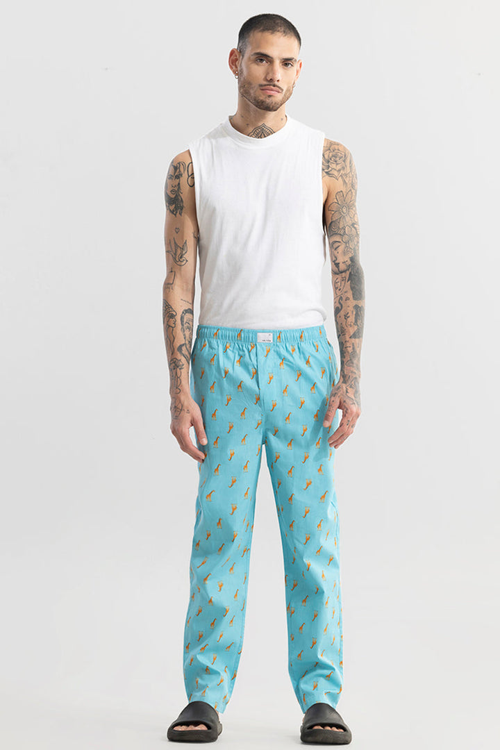 Giraffe Print Blue Pyjama