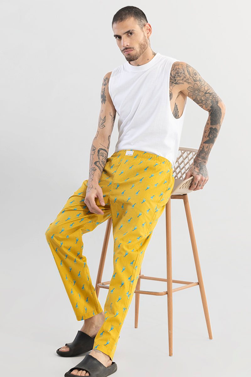 Giraffe Print Yellow Pyjama