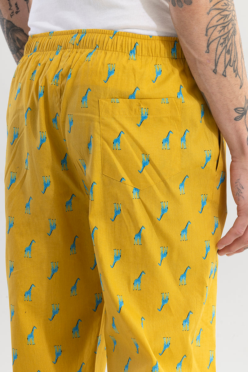 Giraffe Print Yellow Pyjama