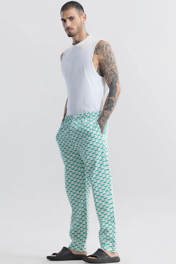 Dice Print Aqua Green Pyjama