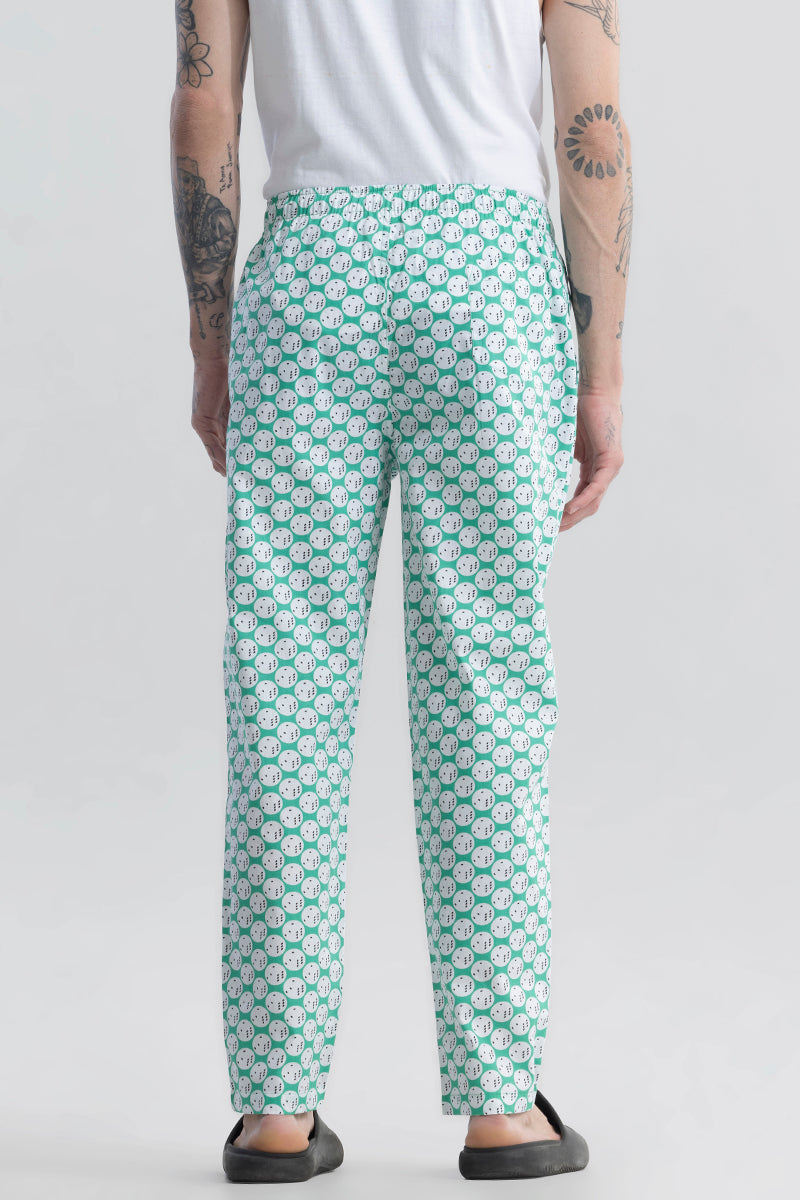 Dice Print Aqua Green Pyjama