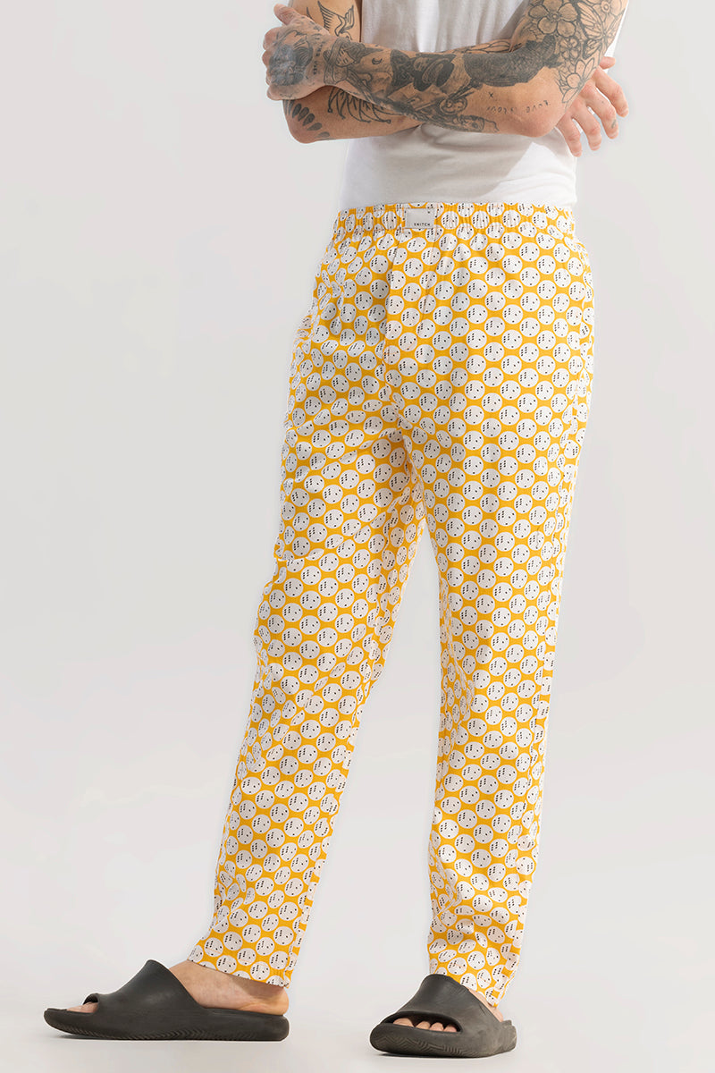 Dice Print Yellow Pyjama