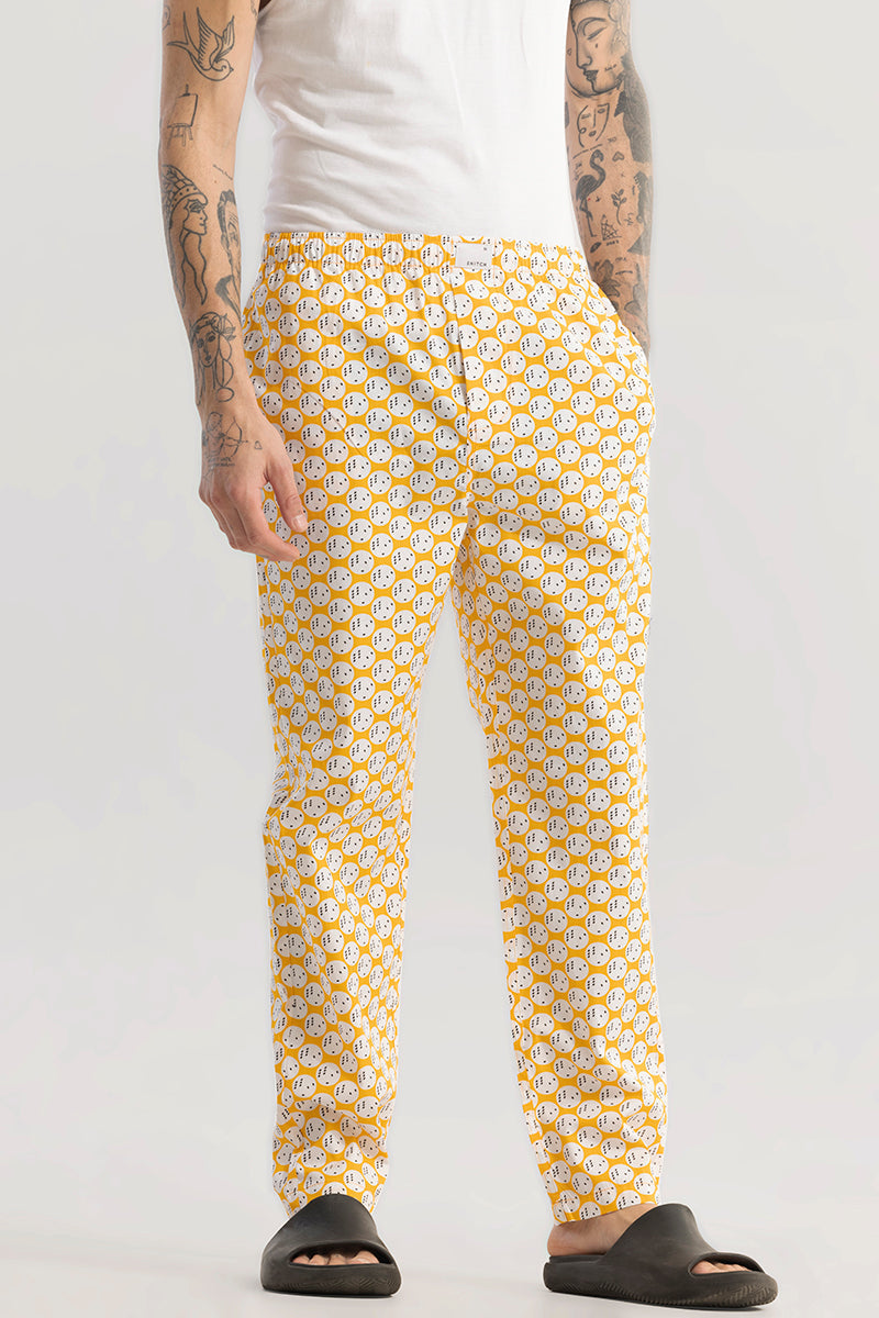 Dice Print Yellow Pyjama