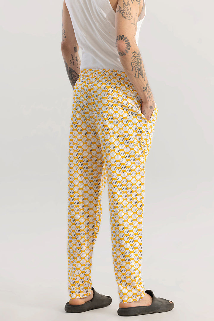 Dice Print Yellow Pyjama