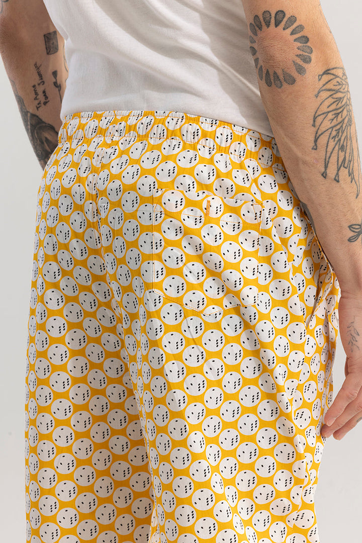 Dice Print Yellow Pyjama