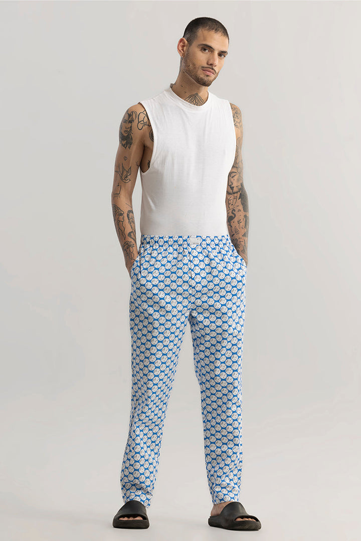 Dice Print Blue Pyjama