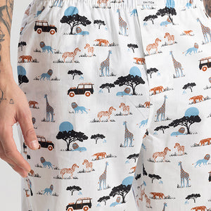 Animal Print White Pyjama