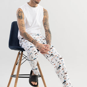 Animal Print White Pyjama