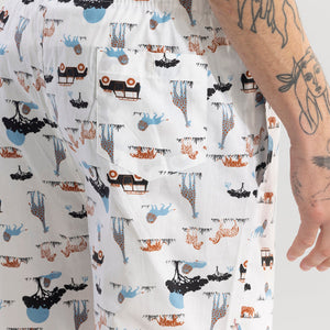 Animal Print White Pyjama