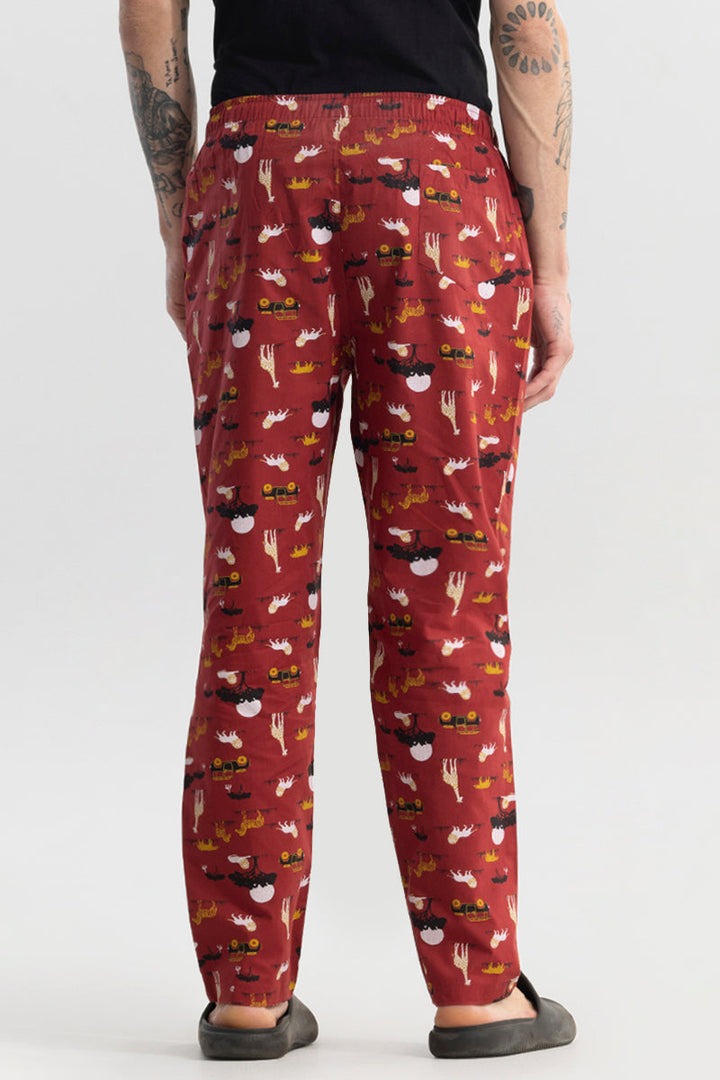 Animal Print Red Pyjama