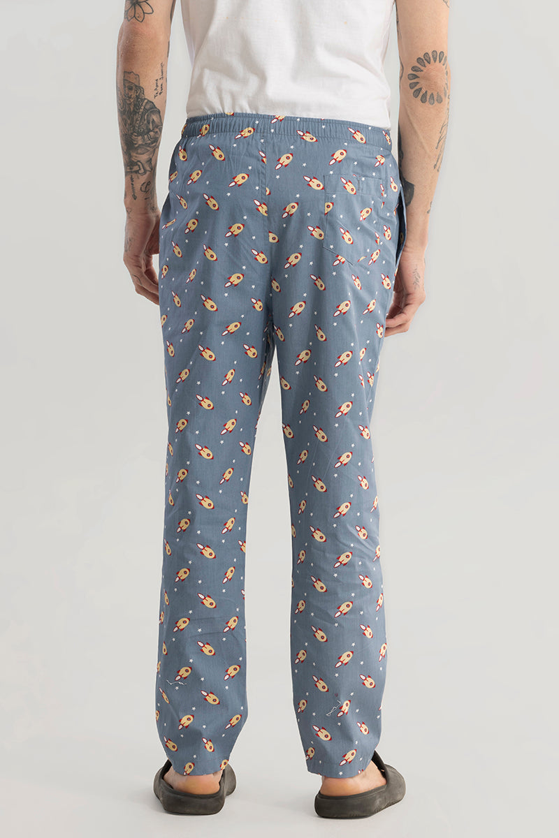 Rocket Print Grey Pyjama