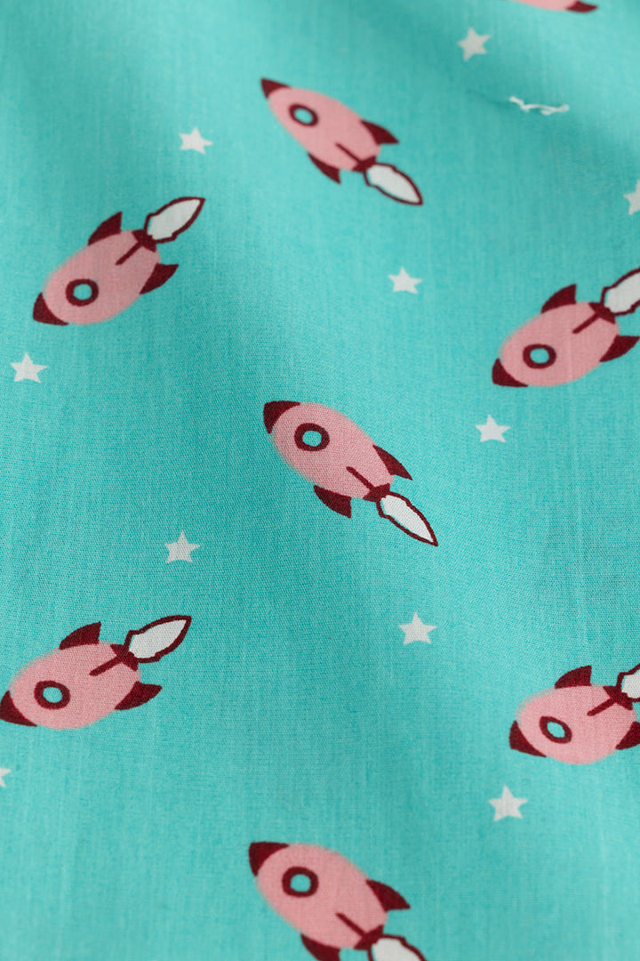 Rocket Print Blue Pyjama