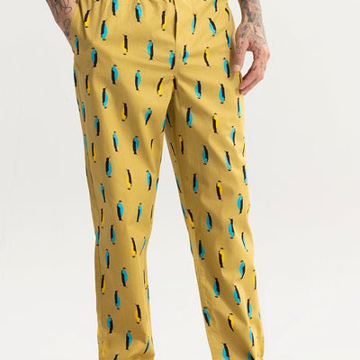 Penquin Print Yellow Pyjama