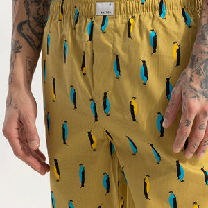 Penquin Print Yellow Pyjama