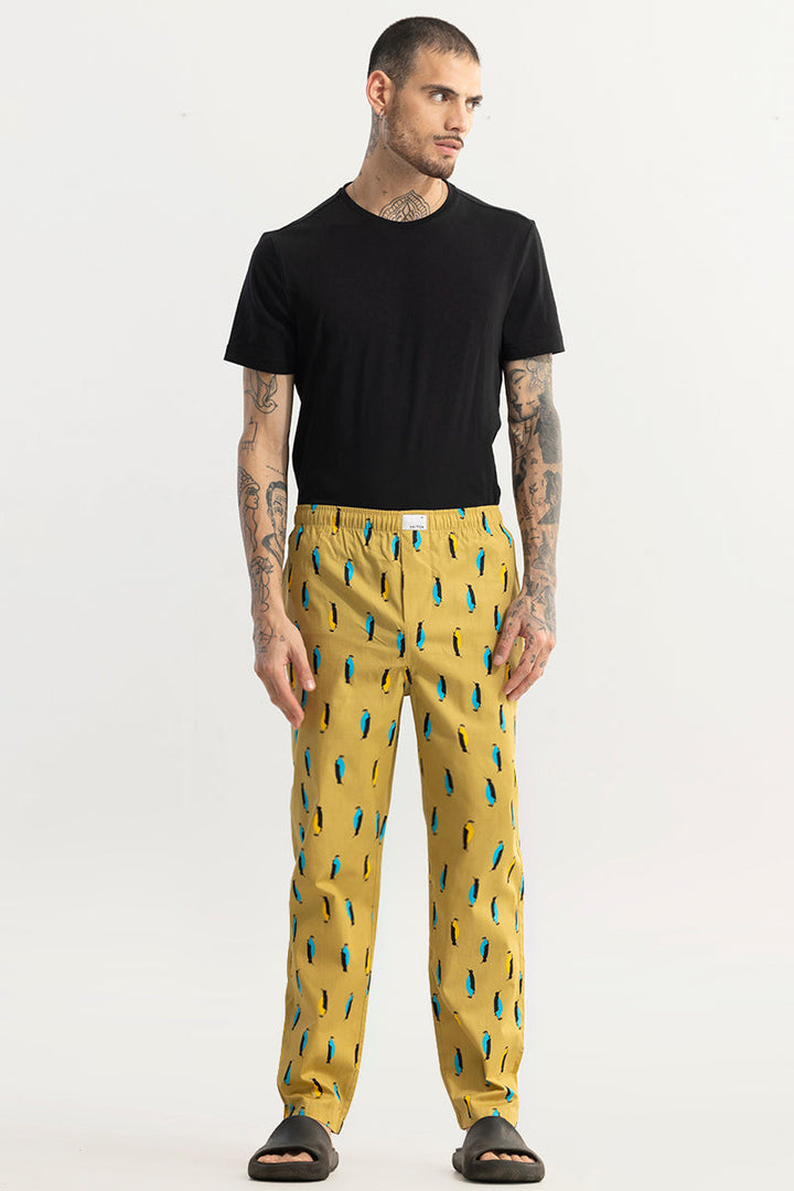 Penquin Print Yellow Pyjama