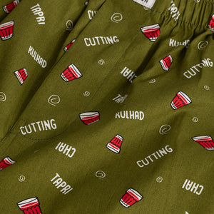 Chai Print Green Pyjama