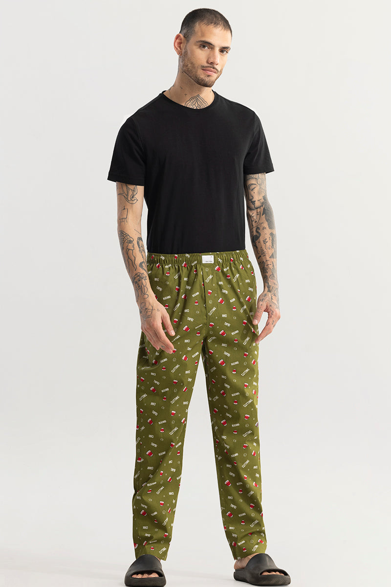 Chai Print Green Pyjama
