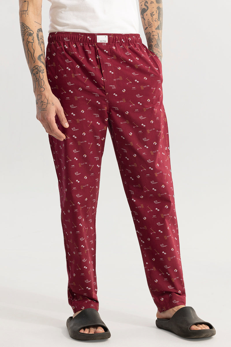 Urban Print Maroon Pyjama