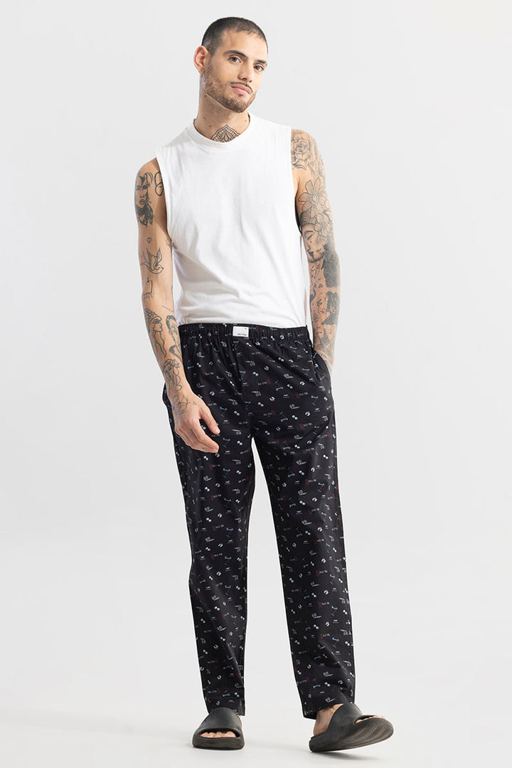 Urban Print Black Pyjama