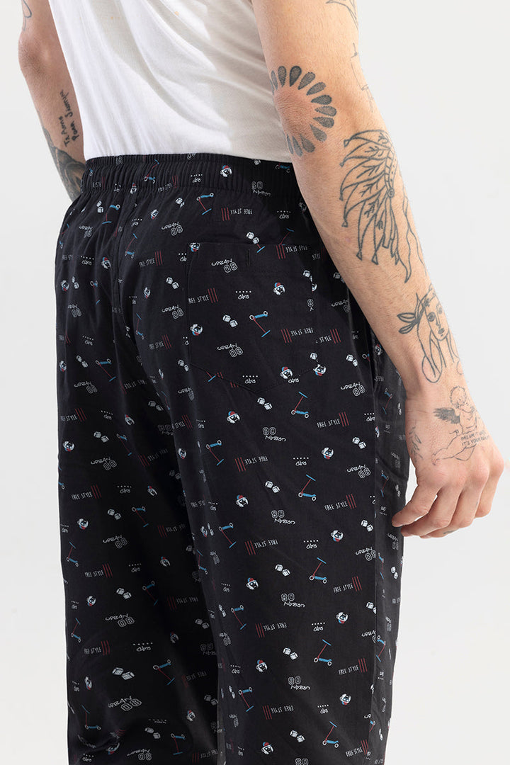 Urban Print Black Pyjama