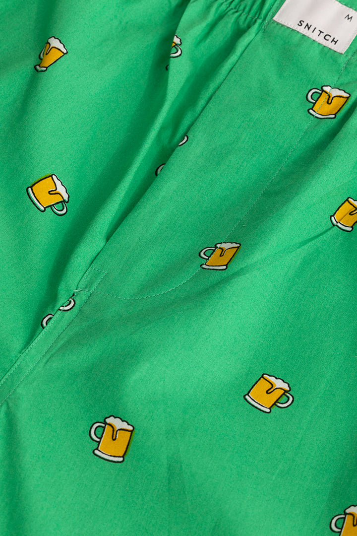 Beer Print Green Pyjama
