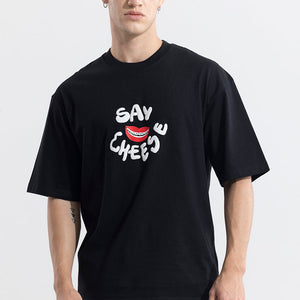 Grow Back Black Oversized T-Shirt