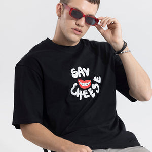 Grow Back Black Oversized T-Shirt