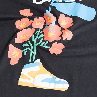 Grow Back Black Oversized T-Shirt