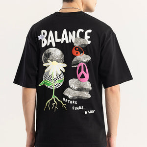 Balance Black Oversized T-Shirt
