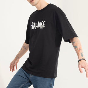 Balance Black Oversized T-Shirt
