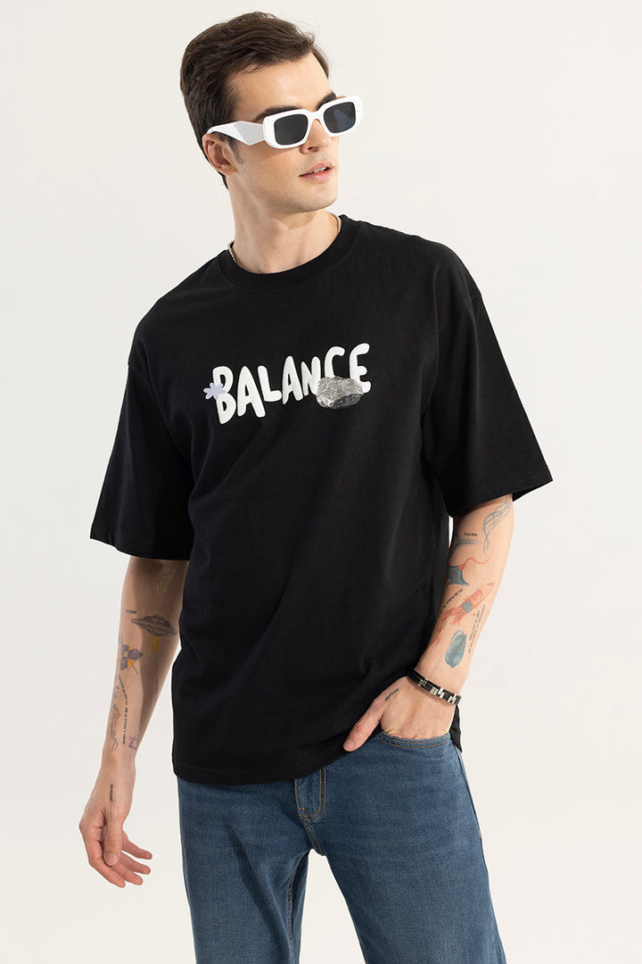 Balance Black Oversized T-Shirt