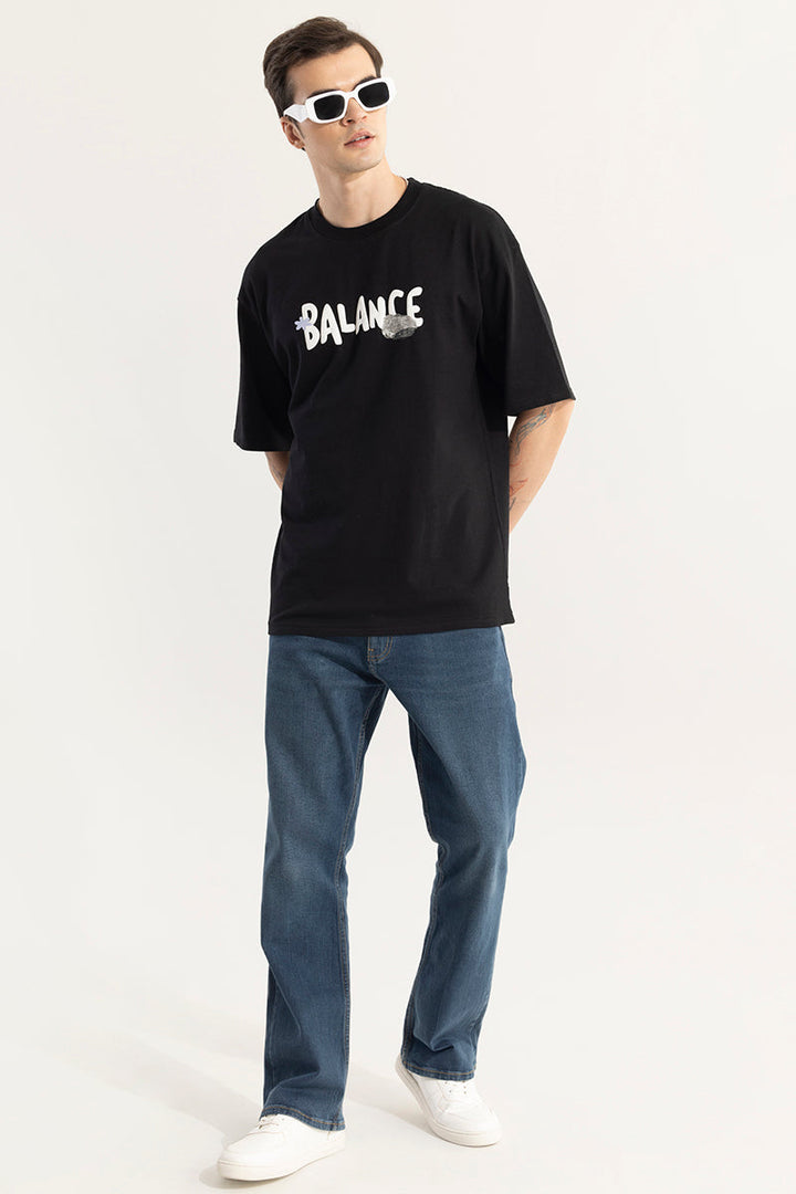Balance Black Oversized T-Shirt