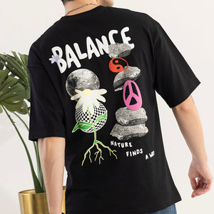 Balance Black Oversized T-Shirt