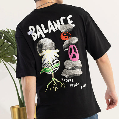 Balance Black Oversized T-Shirt