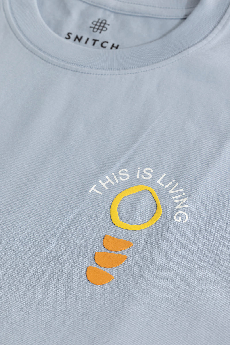 This Is Living Blue Oversized T-Shirt