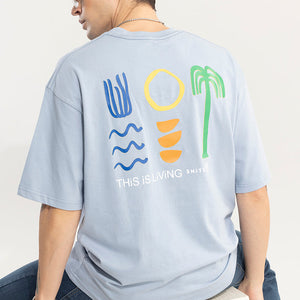 This Is Living Blue Oversized T-Shirt