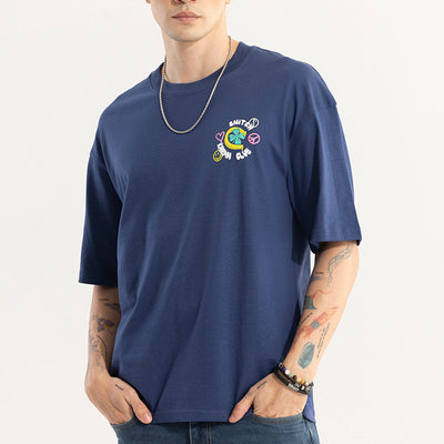 Make Your Own Luck Blue Oversized T-Shirt