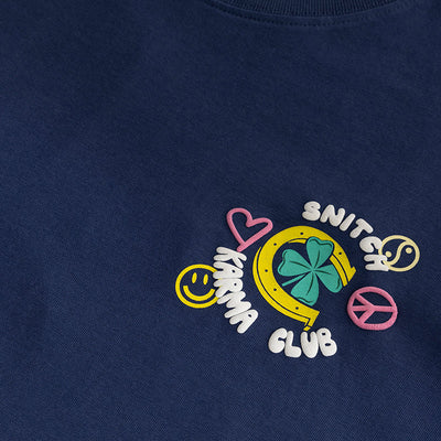 Make Your Own Luck Blue Oversized T-Shirt