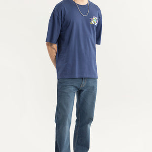 Make Your Own Luck Blue Oversized T-Shirt