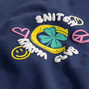 Make Your Own Luck Blue Oversized T-Shirt
