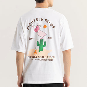 Nights In Pacos White Oversized T-Shirt