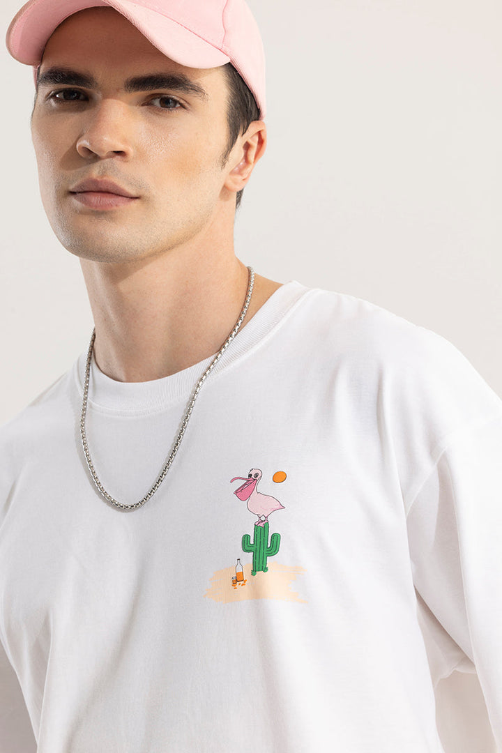 Nights In Pacos White Oversized T-Shirt
