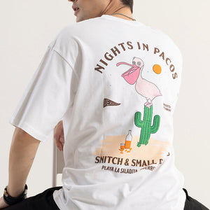 Nights In Pacos White Oversized T-Shirt