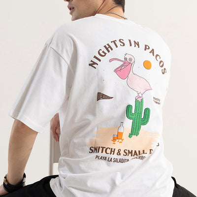 Nights In Pacos White Oversized T-Shirt