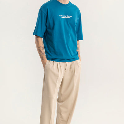 Embrace The Journey Blue Oversized T-Shirt