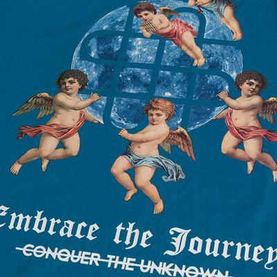 Embrace The Journey Blue Oversized T-Shirt