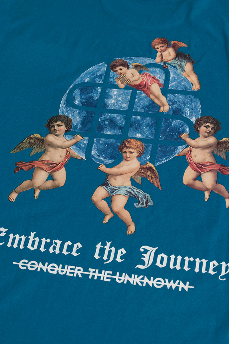 Embrace The Journey Blue Oversized T-Shirt