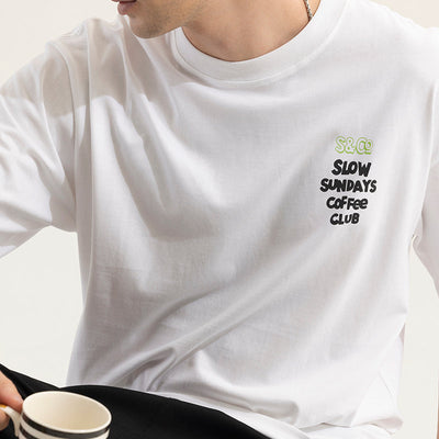 Slow Sundays White Oversized T-Shirt